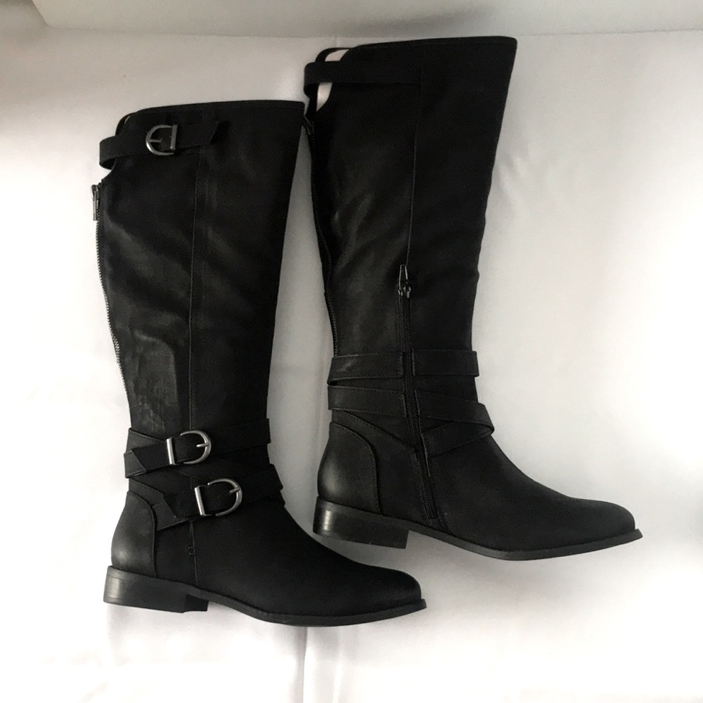 Madden Girl Karmin Black Tall Boots Knee High